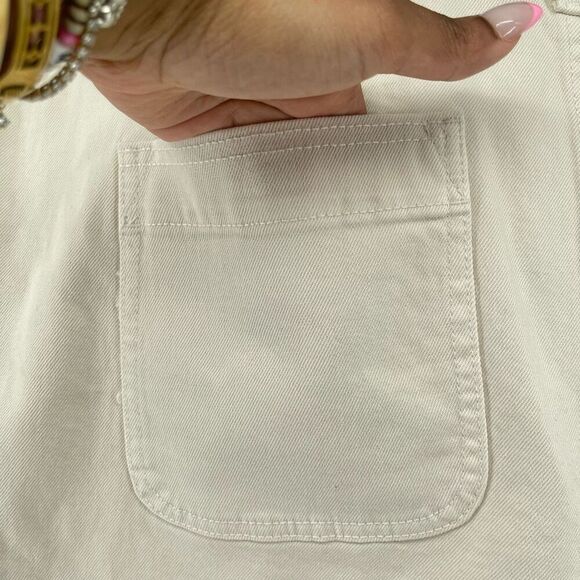 Free Assembly Women’s Cream Patch Pocket Denim Shorts Size 20 – 4” Inseam NWT - Picture 11 of 16